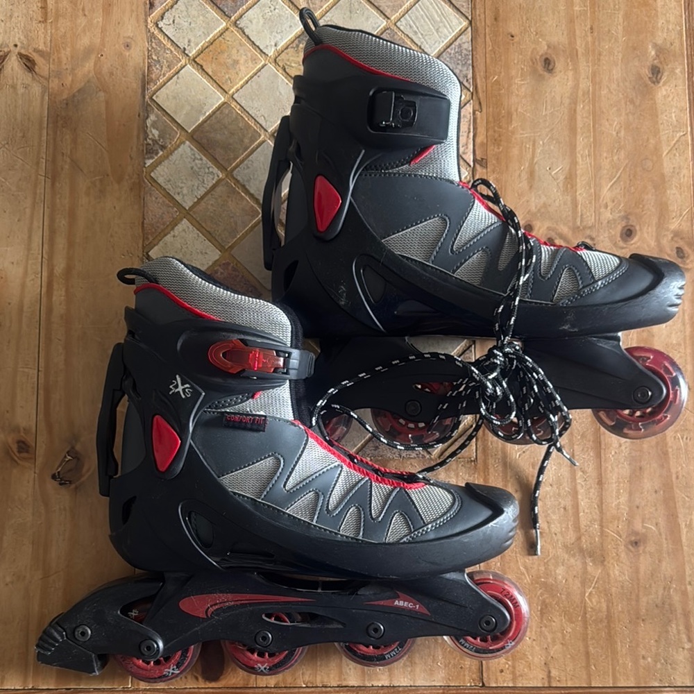 Black and Red Rollerblades